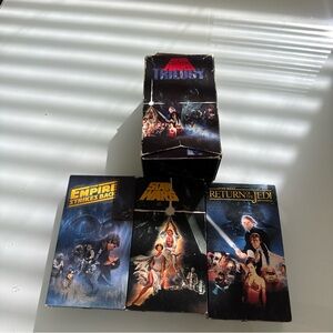 STAR WARS - Trilogy - 3 VHS Box Set - 1990 CBS FOX Video Lucasfilm  U2